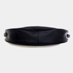 Pre Owned Prada Black Large Calfskin Demi Lune Shoulder Bag