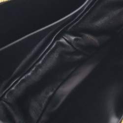 Pre Owned Prada Black Large Calfskin Demi Lune Shoulder Bag