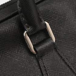 Pre Owned Prada Black Leather Briefcase Bag