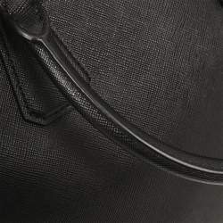Pre Owned Prada Black Leather Briefcase Bag