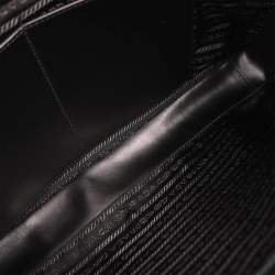 Pre Owned Prada Black Leather Briefcase Bag