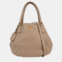 Pre Owned Prada Leather Top Handle Bag