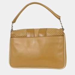 Pre Owned حقيبة برادا جلد بني