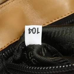 Pre Owned حقيبة برادا جلد بني