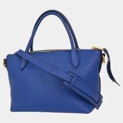 مملوكة مسبقًا Prada Blue Leather 2way Shoulder Handbag