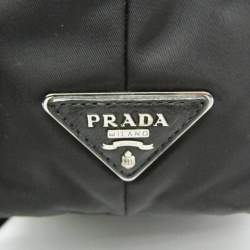 Pre Owned Prada TESSUTO Reversible Bag Nylon Handbag Shoulder Bag Black