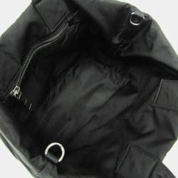 Pre Owned Prada TESSUTO Reversible Bag Nylon Handbag Shoulder Bag Black