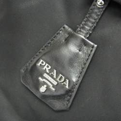 Pre Owned Prada TESSUTO Reversible Bag Nylon Handbag Shoulder Bag Black