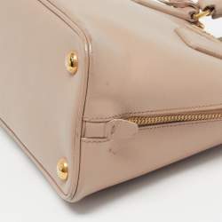 مملوكة مسب قًا Prada Promenade Small Beige Saffiano Lux Leather Satchel