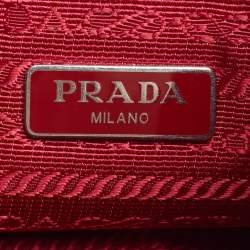 Pre Owned Prada Re-Edition 2000 Red Nylon Shoulder Bag