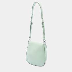 مملوكة مسبقًا Prada Green Mini Brushed Leather Cleo Flap