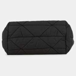 مملوكة مسبقًا Prada Padded Re-Nylon 2-Way Tote Bag Black Nylon Size Small