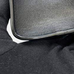 مملوكة مسبقًا حقيبة يد توتس برادا مثلث شعار جلد أسود