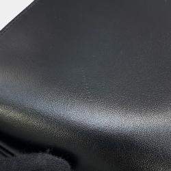 مملوكة مسبقًا حقيبة يد توتس برادا مثلث شعار جلد أسود