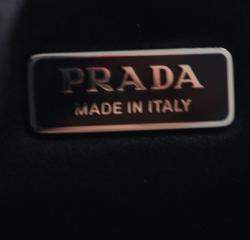 Pre Owned Prada Crystal Triangle Small Satin Shoulder Bag