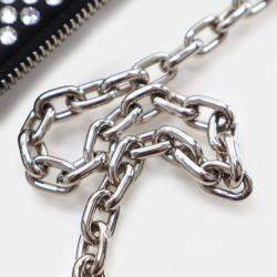 Pre Owned Prada Crystal Triangle Small Satin Shoulder Bag