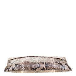 Pre Owned Prada Beige Python Clutch
