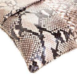 Pre Owned Prada Beige Python Clutch