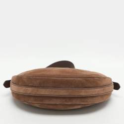 مملوكة مسبقًا Prada Arque Brown Suede Shoulder Bag