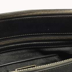 Pre Owned Prada Double Zip Large Black Saffiano Lux Leather Tote