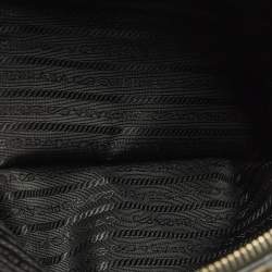 Pre Owned Prada Double Zip Large Black Saffiano Lux Leather Tote