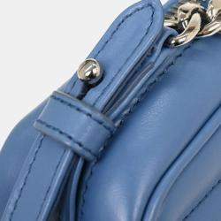 مملوكة مسبقًا حقيبة كتف بسلسلة برادا جلد أزرق دياغرامي