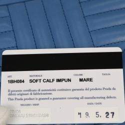 مملوكة مسبقًا حقيبة كتف بسلسلة برادا جلد أزرق دياغرامي