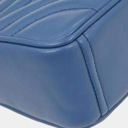 مملوكة مسبقًا حقيبة كتف بسلسلة برادا جلد أزرق دياغرامي