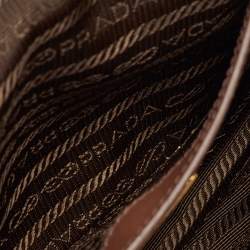 Pre Owned Prada Promenade Medium Brown Saffiano Leather Satchel