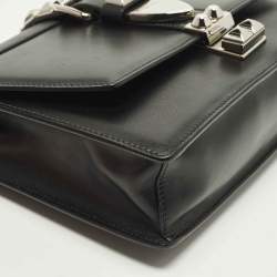 Pre Owned Prada Elektra Black City Calf and Saffiano Leather Shoulder Bag