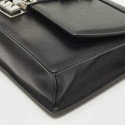 Pre Owned Prada Elektra Black City Calf and Saffiano Leather Shoulder Bag