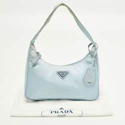 Pre Owned Prada Re-Edition 2000 Light Blue Re-Nylon Shoulder Bag