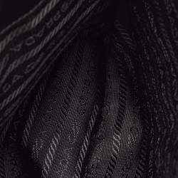 Pre Owned Prada Double Zip Black Diagramme Quilted Leather Tote