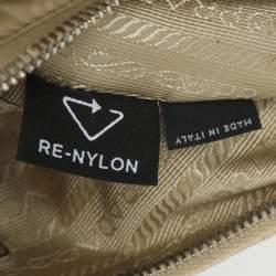 Pre Owned Prada Re-Edition 2005 Beige Re-Nylon and Saffiano Leather Shoulder Bag