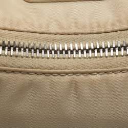 Pre Owned Prada Re-Edition 2005 Beige Re-Nylon and Saffiano Leather Shoulder Bag