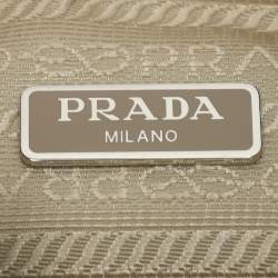 Pre Owned Prada Re-Edition 2005 Beige Re-Nylon and Saffiano Leather Shoulder Bag