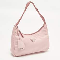 Pre Owned Prada Re-Edition 2000 Pink Nylon Shoulder Bag