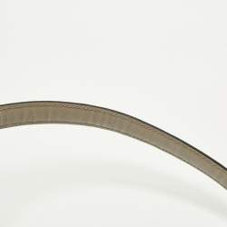 Pre Owned Prada Sound Flap Small Grey Saffiano Lux Leather Shoulder Bag