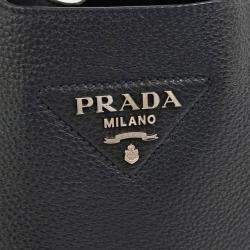 Pre Owned Prada Black Leather Vitello Dino Soft Tote Bag