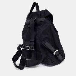 Pre Owned حقيبة ظهر برادا سوداء نايلون رينايليون بجيبين