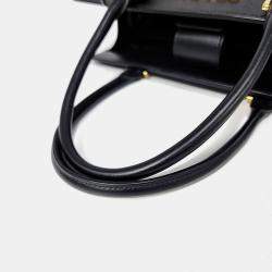 Pre Owned Prada Black Leather Saffiano Tote and Shoulder Bag