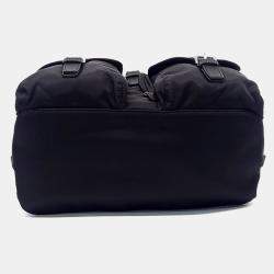 Pre Owned Prada Black Nylon Re-Nylon Two-Pocket Backpack