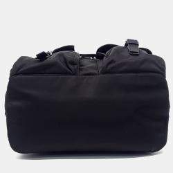 Pre Owned Prada Black Re-Nylon Two-Pocket Backpack