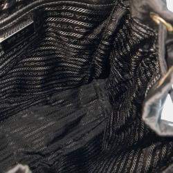 Pre Owned Prada Black Re-Nylon Two-Pocket Backpack