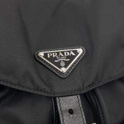Pre Owned Prada Black Re-Nylon Two-Pocket Backpack