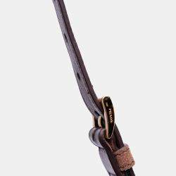 Pre Owned Prada Brown Large Suede Shoulder Bag