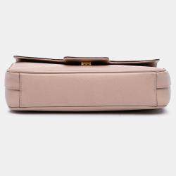 Pre Owned Prada Brown Saffiano Pattina Chain Crossbody