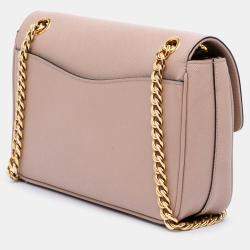 Pre Owned Prada Brown Saffiano Pattina Chain Crossbody