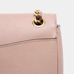 Pre Owned Prada Brown Saffiano Pattina Chain Crossbody