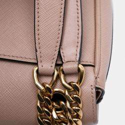 Pre Owned Prada Brown Saffiano Pattina Chain Crossbody